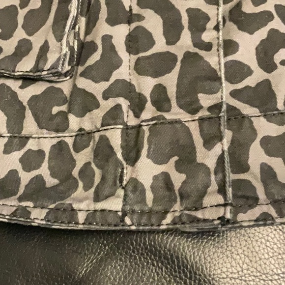 NWT Levi Strauss & Co Leopard print belted jacket/coat black/gray color size S - Picture 15 of 16